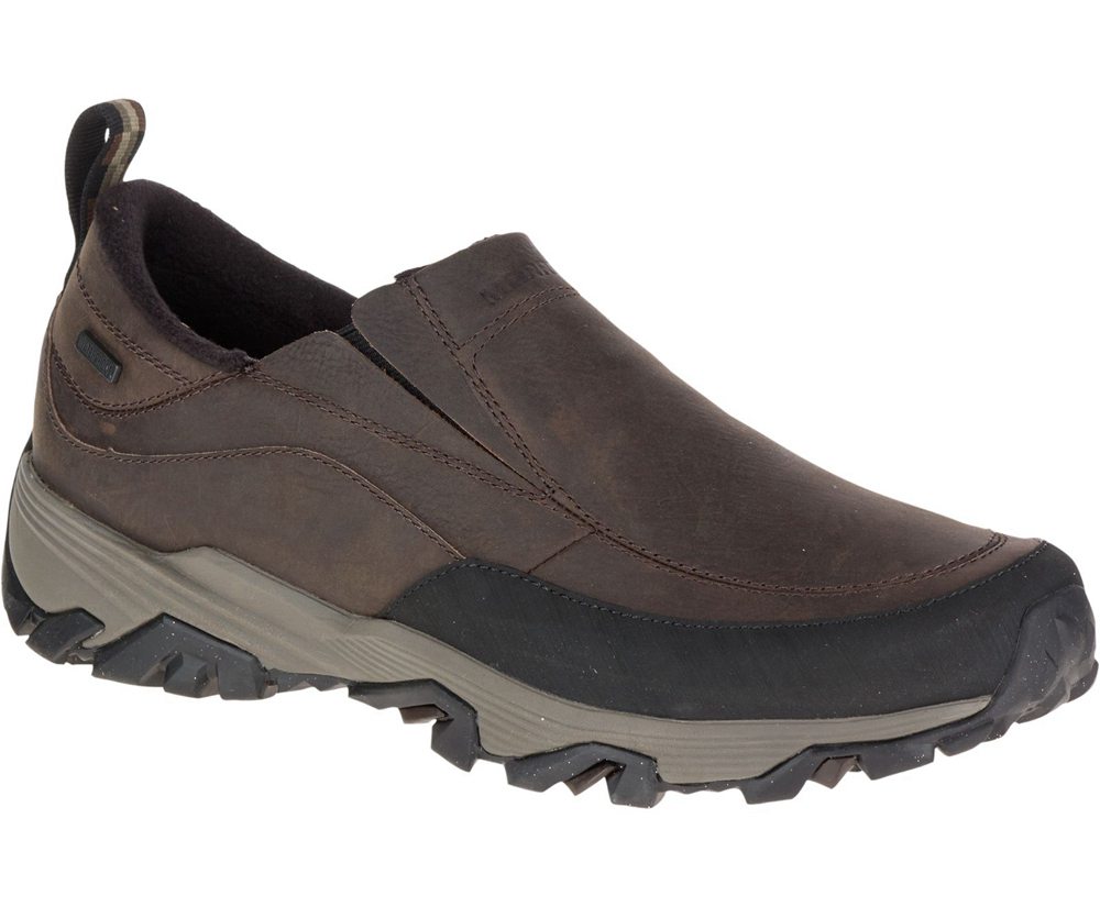 Merrell Slip Ons Brown - ColdPack Ice+ Moc Waterproof - Mens 95TCIYURS